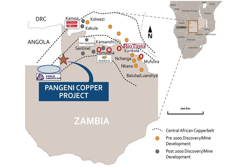 Pangeni Copper Project Map