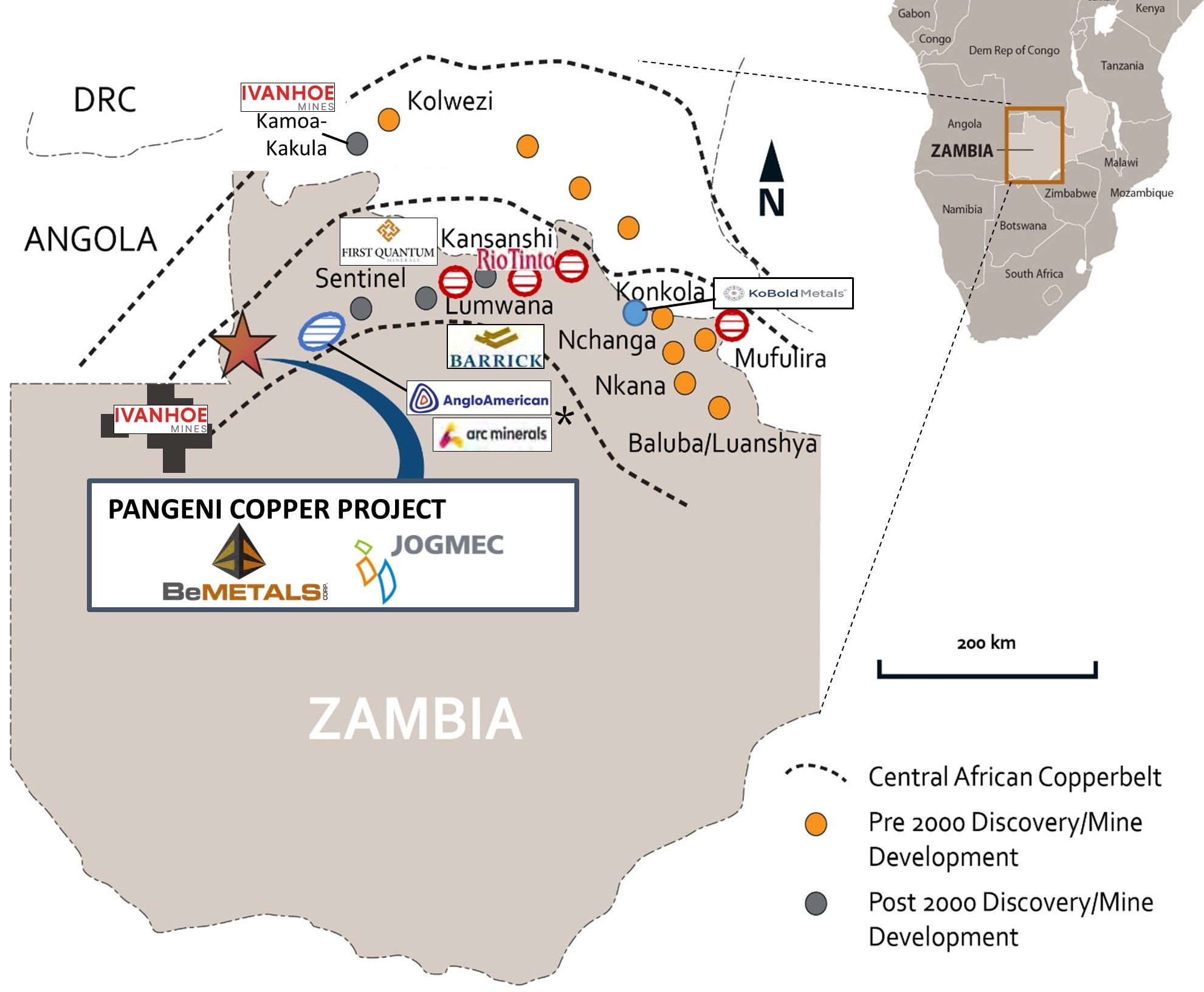 Pangeni Copper Project Map