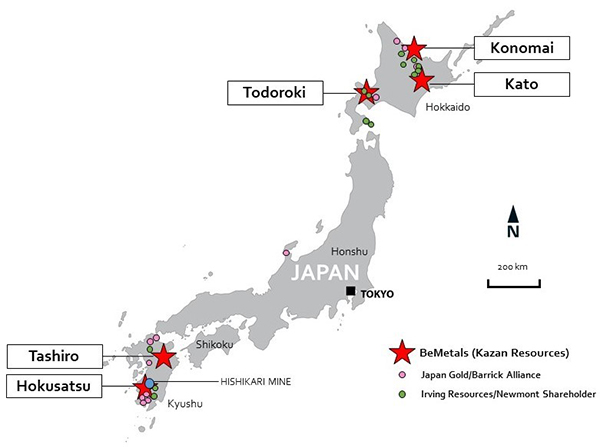 Project Locations in Japan